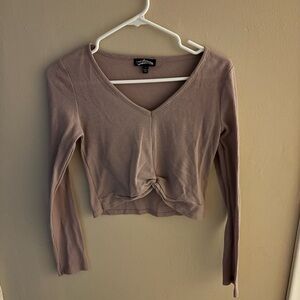 long sleeve crop| light purple